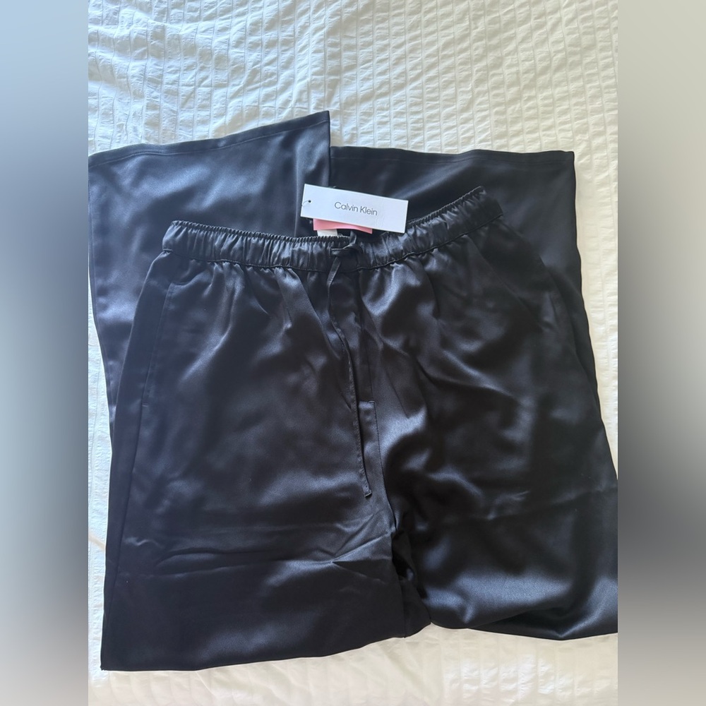 Calvin Klein Satin Wide Leg Pants